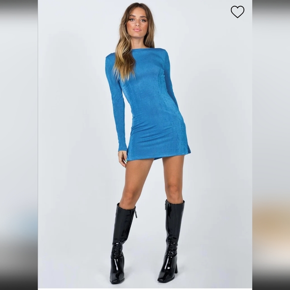 Lioness Blue Velvet Mini Dress - Picture 6 of 14